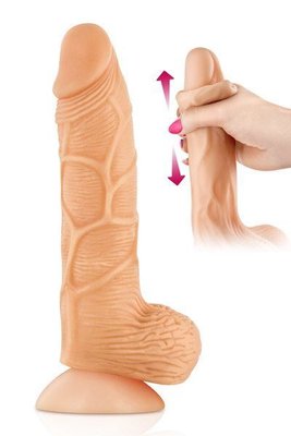 Dildo with movable foreskin Real Body - Real Brad, diameter 4.5cm, TP