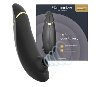 Вакуумний вібратор Womanizer Premium 2 чорний W44082 фото