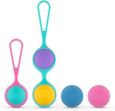 Набір вагінальних кульок PMV20: Vita – Kegel Ball Set, маса 40, 50, 60 г, два тримачі SO8896 фото