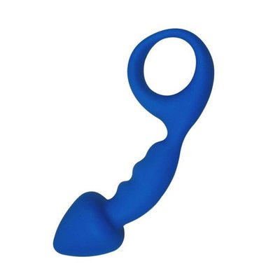 Анальная пробка Adrien Lastic Budy Blue со стимулирующей ножкой, макс. диаметр 2,5см AD20095 фото