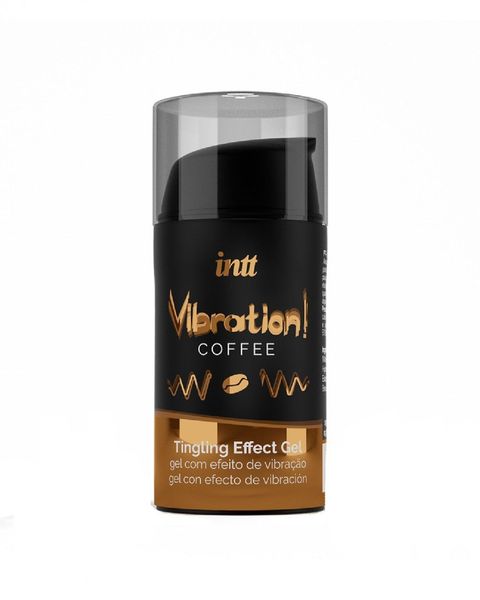 Рідкий вібратор Intt Vibration Coffee (15 мл), густий гель, дуже смачний, діє до 30 хвилин SO3511 фото