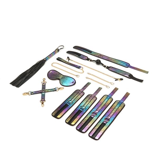 БДСМ-набір Liebe Seele Vivid Rainbow 8 Pieces Set, 8 аксесуарів, екошкіра на оксамитовій основі SO9504 фото