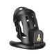 Клетка для пениса LOCKINK SEVANDA Naja-Cobra Chastity Cage Satin Black, 3 кольца разных&nbsp;размеров SX0872 фото 2