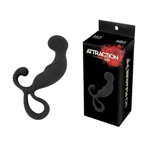 Масажер простати MAI Attraction Toys №80 Black, довжина 13,4 см, діаметр 3,2 см SO4639 фото