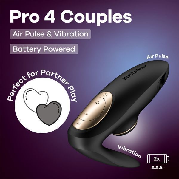 Вакуумный вибратор для пар Satisfyer Pro 4 Couples Battery Series, подходит для секса в паре SX3840 фото