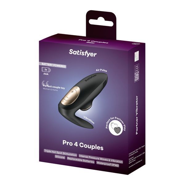 Вакуумный вибратор для пар Satisfyer Pro 4 Couples Battery Series, подходит для секса в паре SX3840 фото