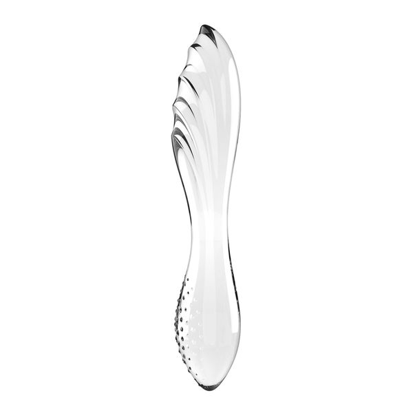 Двосторонній скляний дилдо Satisfyer Dazzling Crystal 1 Transparent, дуже міцний, без стопера SO8785 фото