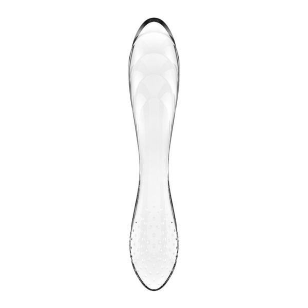 Двосторонній скляний дилдо Satisfyer Dazzling Crystal 1 Transparent, дуже міцний, без стопера SO8785 фото