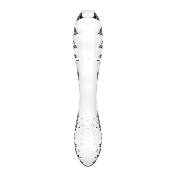 Двосторонній скляний дилдо Satisfyer Dazzling Crystal 1 Transparent, дуже міцний, без стопера SO8785 фото