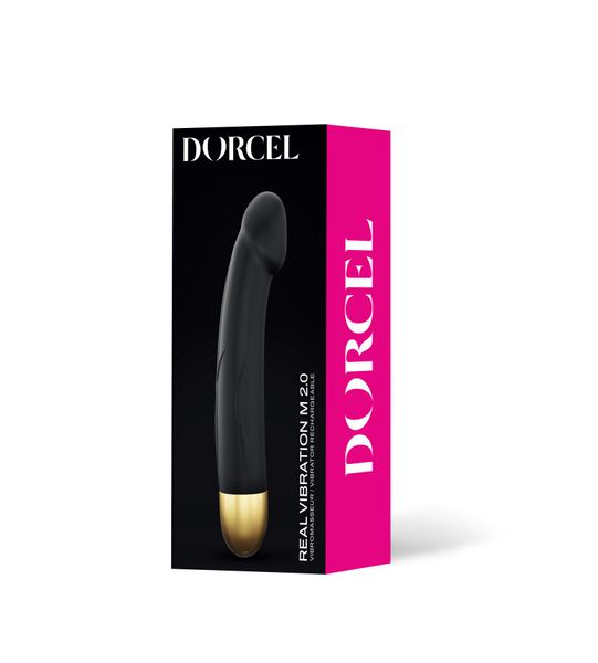 Вибратор Dorcel Real Vibration M Gold 2.0, диам 3,7см, перезаряжаемый, для точки G SO3820 фото