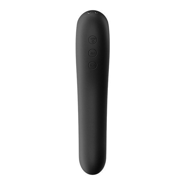 Satisfyer Dual Kiss Black Vibrating Vacuum Stimulator