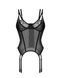Корсет Obsessive Arrowel Black corset L/XL, з підв&rsquo;язками для панчіх SX2580 фото 3