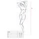 Passion BS008 white bodystocking, jumpsuit, imitation stockings and belt, White