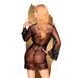 Penthouse Hypnotic Power Black S/L Negligee, Panty, and Bralette Set, Black