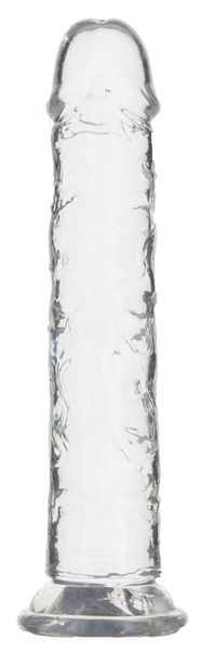 Transparent dildo ADDICTION Vertical Dong 8″, suction cup, diameter 3.8 cm, vibrating bullet included