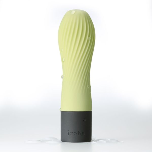 Vibrator IROHA ZEN Matcha with delicate ribbed surface