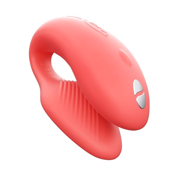 Smart couple's vibrator We-Vibe Chorus Crave Coral, touch-sensitive vibration control via remote squeeze