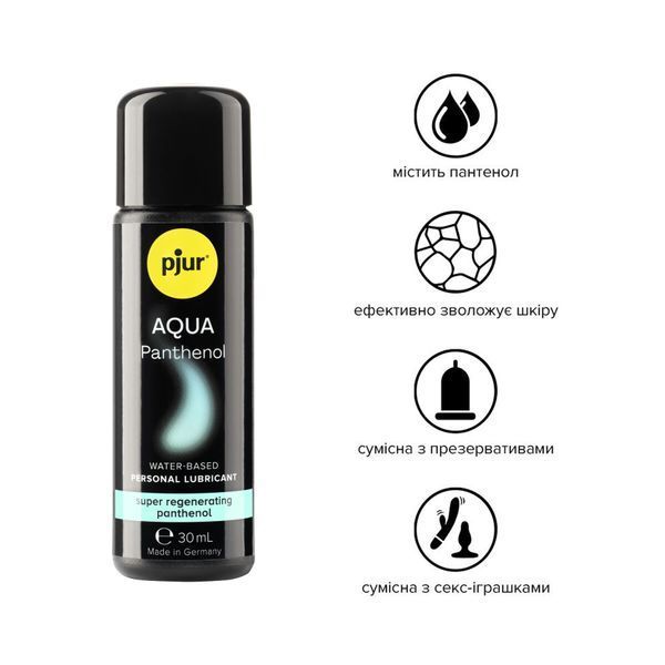 Лубрикант на водной основе pjur Aqua Panthenol 30 мл с пантенолом, уход и увлажнение PJ13600 фото