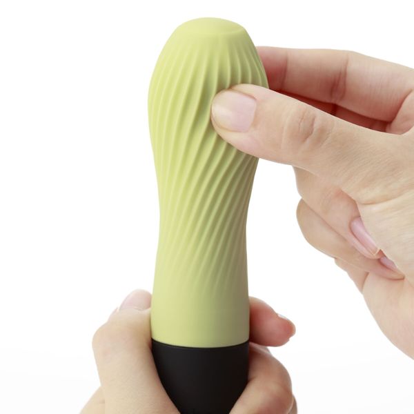 Vibrator IROHA ZEN Matcha with delicate ribbed surface