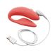 Smart couple's vibrator We-Vibe Chorus Crave Coral, touch-sensitive vibration control via remote squeeze