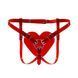 Feral Feelings Heart Strap-on Belt Red Transparent