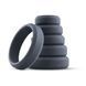 Boners 6-Piece Cock Ring Set, 2.6 to 5.7 cm, Silicone, Black