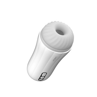 Vibrating masturbator Svakom Robin White, ultra-soft sleeve, Boost function, LED screen