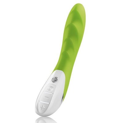 Mystim Sassy Simon Green Powerful Vibrator with two motors and stimulating texture