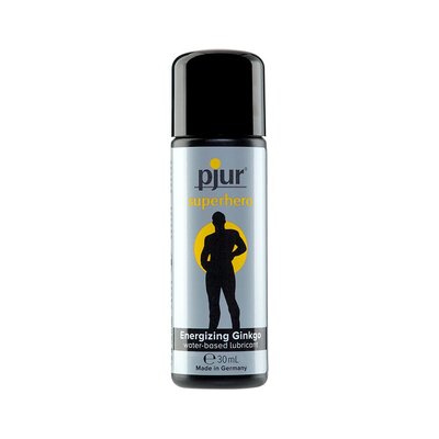 Stimulating water-based lubricant pjur Superhero glide 30 ml, with ginkgo biloba extract