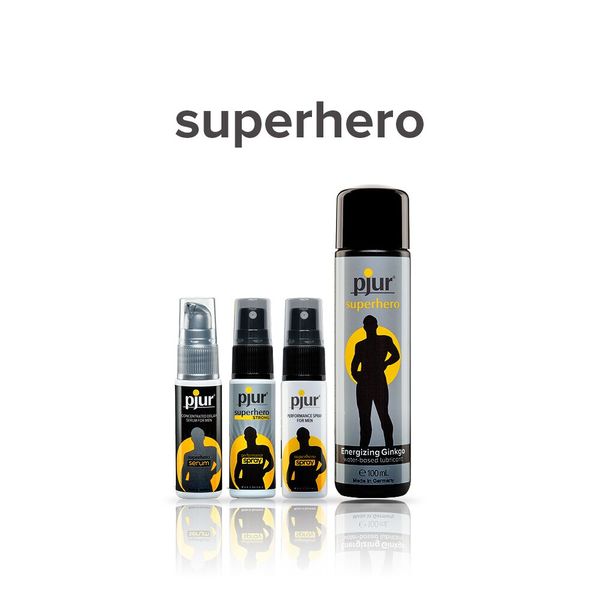 Stimulating water-based lubricant pjur Superhero glide 30 ml, with ginkgo biloba extract