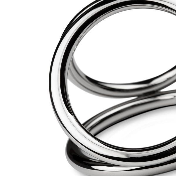 Sinner Gear Unbendable Triad Chamber Metal Cock and Ball Ring - Large