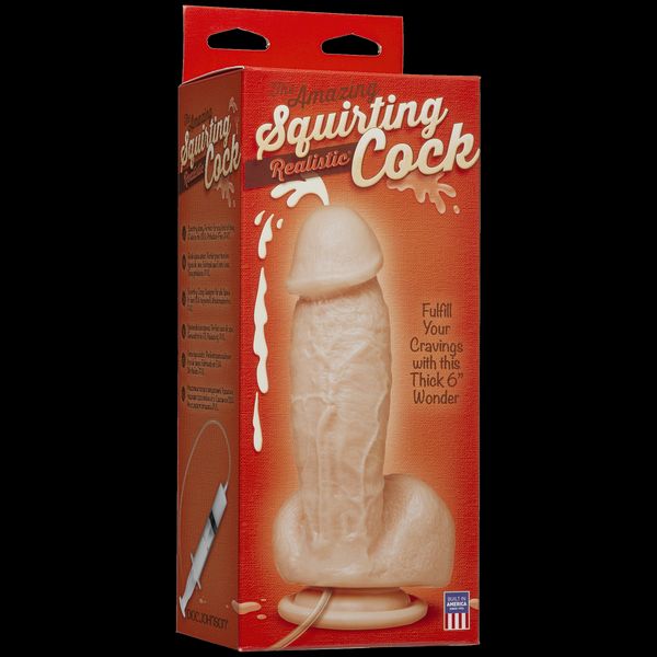 Doc Johnson The Amazing Squirting Realistic Cock Ejaculating Dildo, PVC, diameter 5.1cm