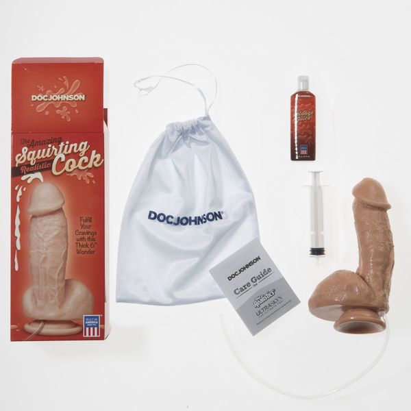 Doc Johnson The Amazing Squirting Realistic Cock Ejaculating Dildo, PVC, diameter 5.1cm