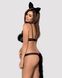 Obsessive Gepardina 3-Piece Cheetah Costume, Black, Fur Trim, Monokini