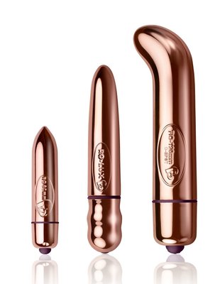 Rocks Off Rose Gold vibrator set