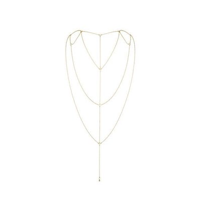 Цепочка для спины Bijoux Indiscrets Magnifique Back and Cleavage Chain - Gold, украшение для тела SO2657 фото