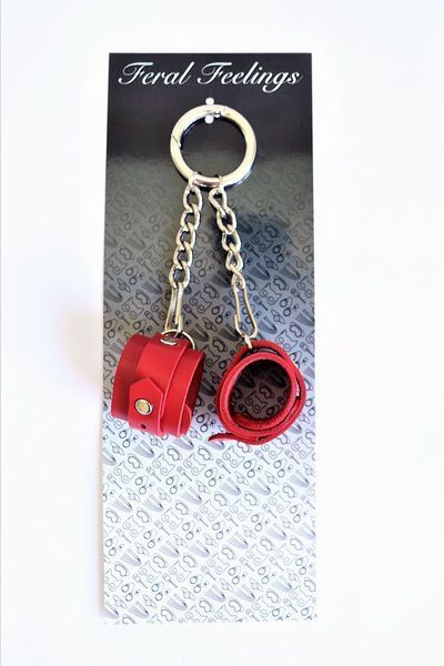 Red Handcuffs Keychain