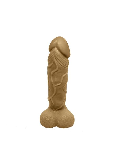 Craft soap-dildo with suction cup Pure Pleasure Brown size L, natural