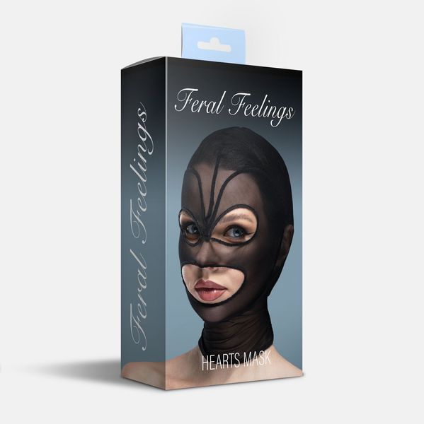 Feral Feelings Hearts Mask Black/Black