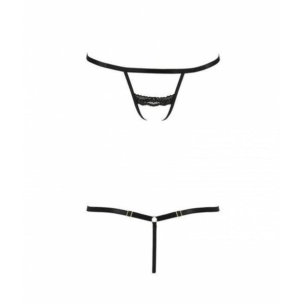 Трусики-стрепи Passion Exclusive SHELLY THONG S/M, black PS27908 фото