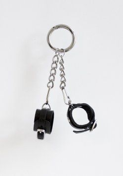 Handcuffs Keychain with Buckle Black