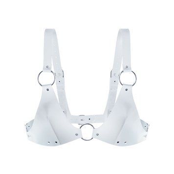 Ліф з натуральної шкіри Feral Feelings - Bikini Top White SO9421 фото