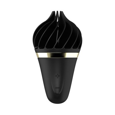 Satisfyer Lay-On Sweet Treat Black/Gold Ice Cream Spinner, 10 modes, waterproof