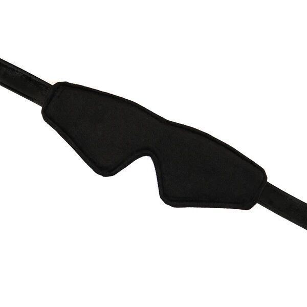 Liebe Seele Boudoir Amor Blindfold Black Eye Mask, Close Fit, Velvet Finish