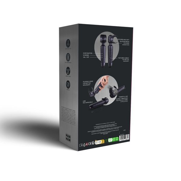 Мастурбатор-вібромасажер Manwan MAN.WAND EVO Black Plum, чудово для пар, вібромінет SX1383 фото