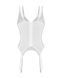 Корсет Obsessive Arrowel White corset 2XL/3XL, с подвязками для чулок SX2587 фото 3