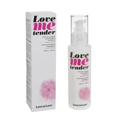 Love To Love - Love Me Tender Massage Oil, Cotton Candy (100 ml), cotton candy scent, paraben-free