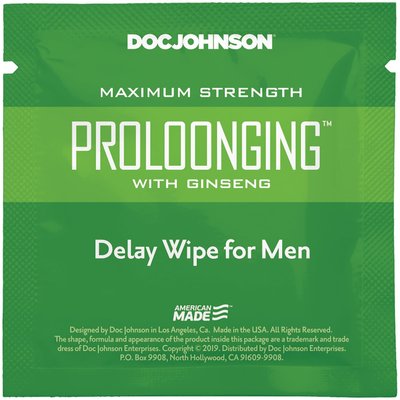 Delay wipe for men Doc Johnson Delay Wipe For Men with ginseng extract