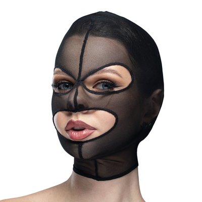 Mesh mask with open eyes and mouth Feral Feelings - Mask Black