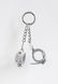 Handcuffs Keychain with Buckle White